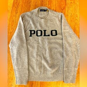 Polo Ralph Lauren Sweater Gray and Green size XL great condition only worn twice